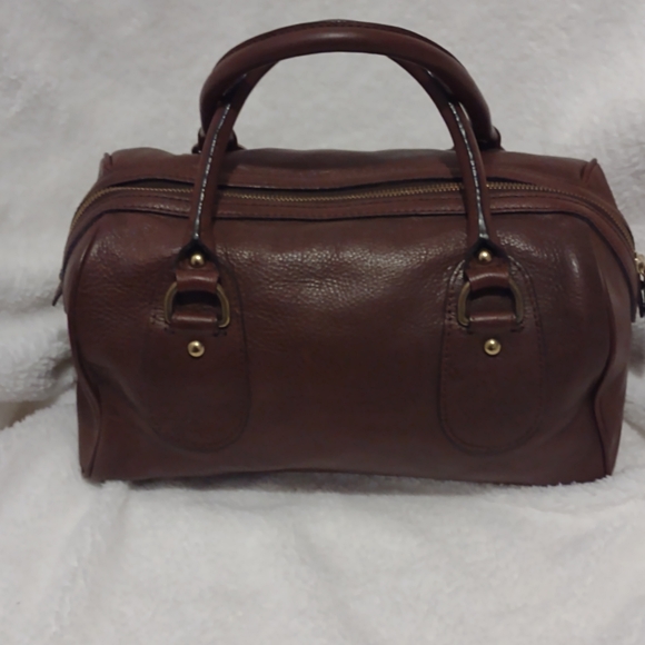 Banana Republic Handbags - Banana Republic All Leather Satchel Brown